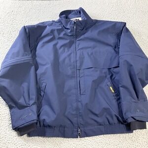 Zero Restriction Jacket Mens 2XL Blue Gore-Tex Golf Rain Windbreaker 300JT
